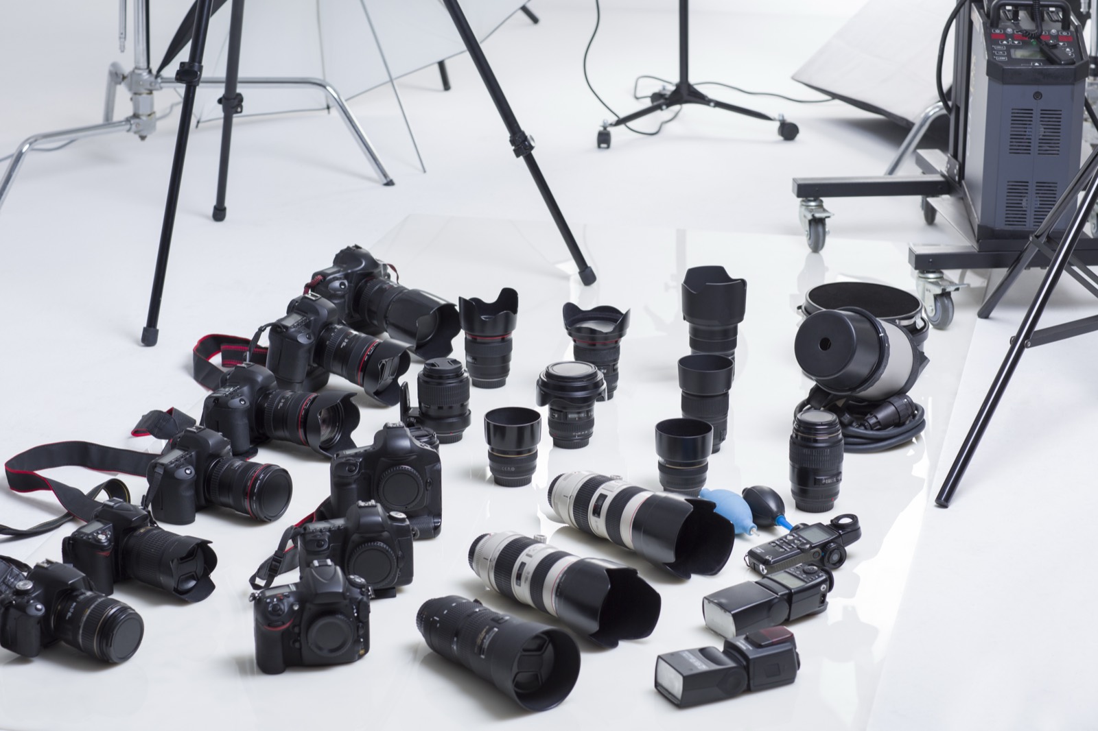 Cinema cameras and lenses in the studio
